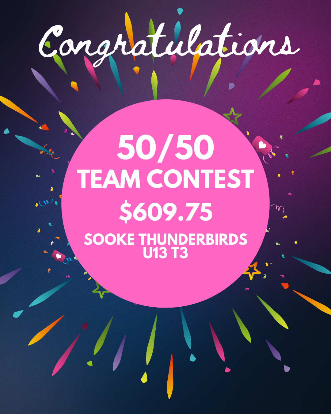 50/50 Team Contest